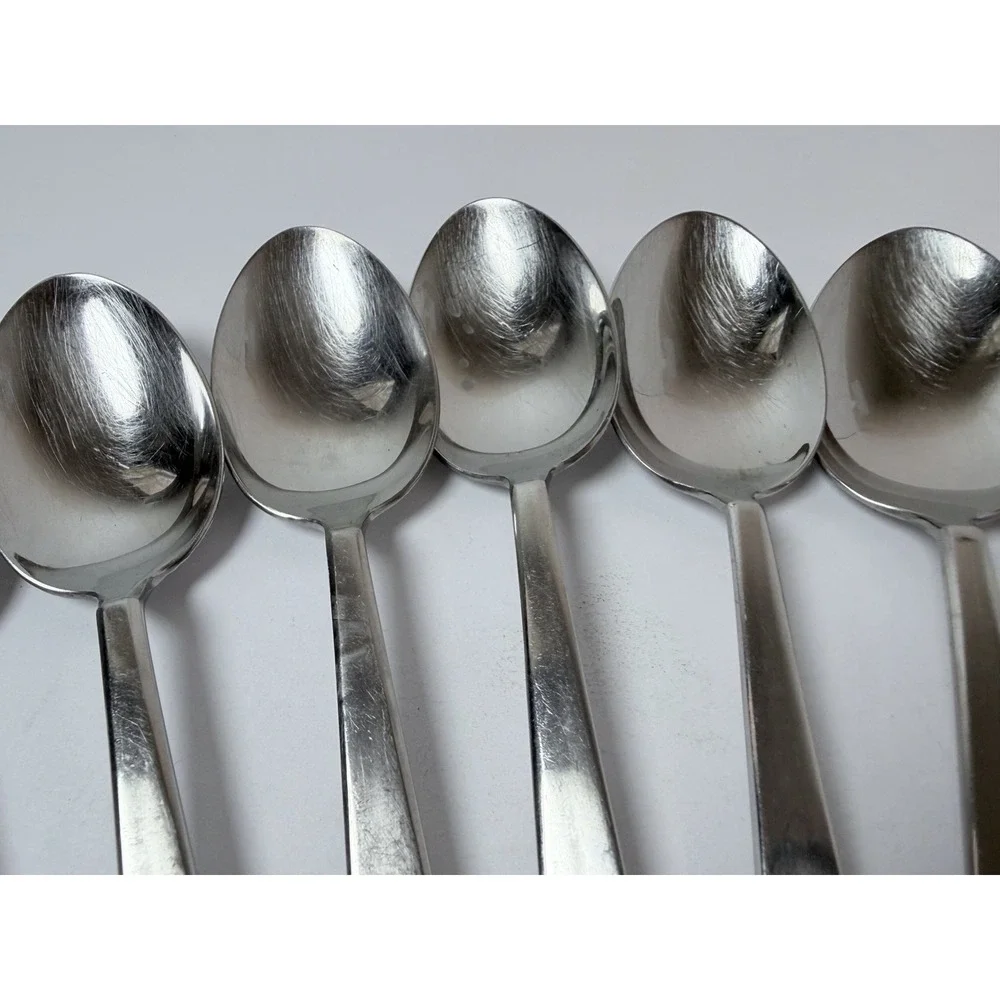 Sola CORA Holland Stainless Flatware -- Set of 5 Oval Soup Spoons
